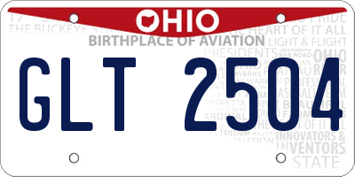 OH license plate GLT2504