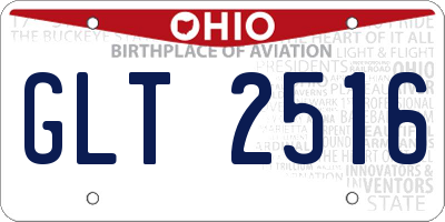 OH license plate GLT2516