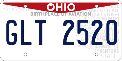 OH license plate GLT2520
