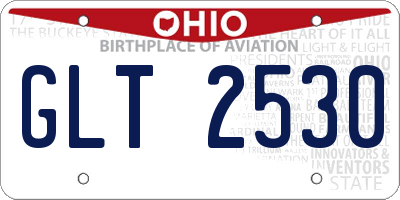 OH license plate GLT2530
