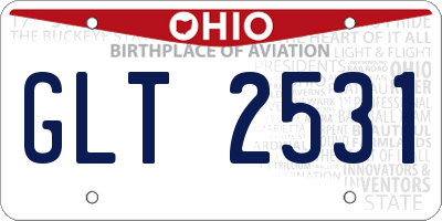 OH license plate GLT2531