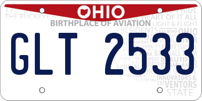 OH license plate GLT2533