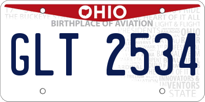 OH license plate GLT2534