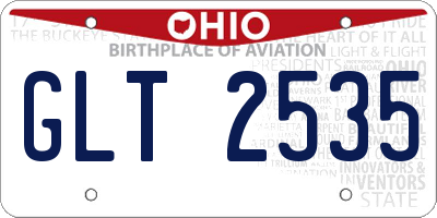 OH license plate GLT2535