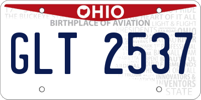 OH license plate GLT2537