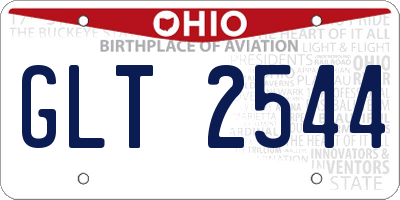 OH license plate GLT2544
