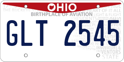 OH license plate GLT2545