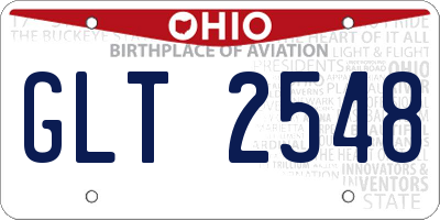 OH license plate GLT2548
