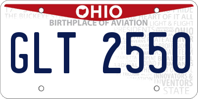 OH license plate GLT2550