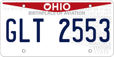 OH license plate GLT2553
