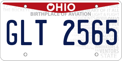 OH license plate GLT2565