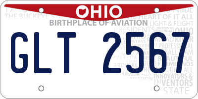 OH license plate GLT2567