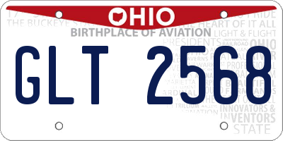 OH license plate GLT2568