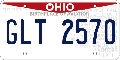 OH license plate GLT2570