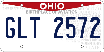 OH license plate GLT2572