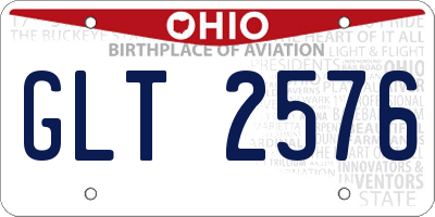 OH license plate GLT2576