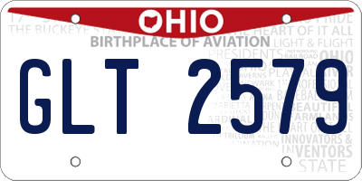 OH license plate GLT2579