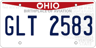 OH license plate GLT2583