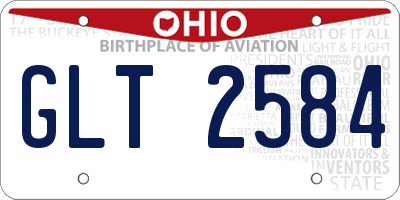 OH license plate GLT2584