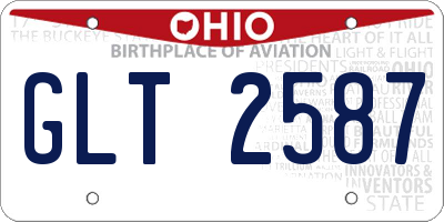 OH license plate GLT2587