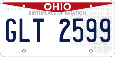 OH license plate GLT2599