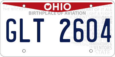 OH license plate GLT2604