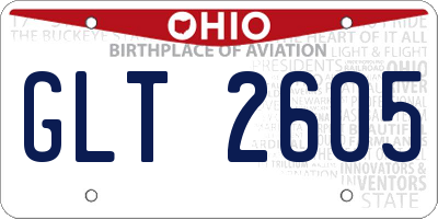 OH license plate GLT2605