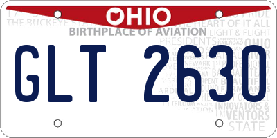 OH license plate GLT2630