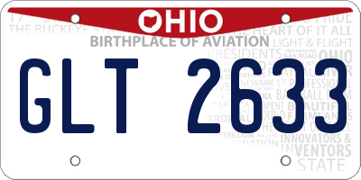 OH license plate GLT2633