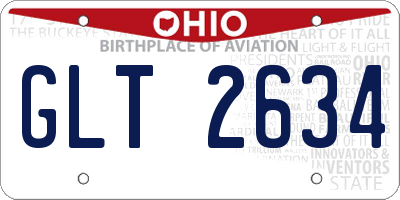 OH license plate GLT2634