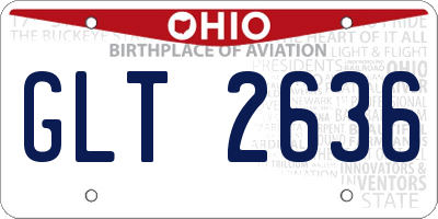 OH license plate GLT2636