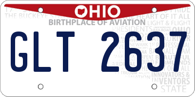 OH license plate GLT2637