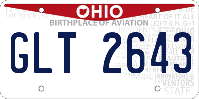 OH license plate GLT2643