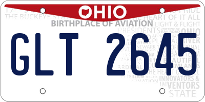 OH license plate GLT2645