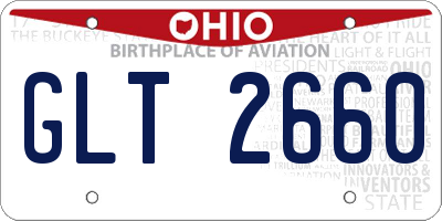 OH license plate GLT2660