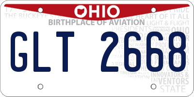 OH license plate GLT2668