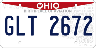 OH license plate GLT2672