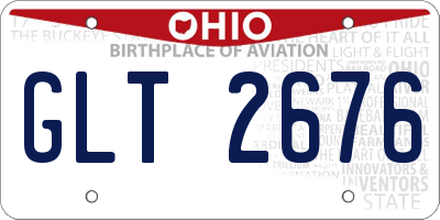 OH license plate GLT2676