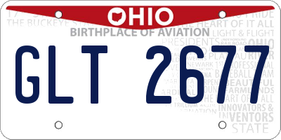 OH license plate GLT2677