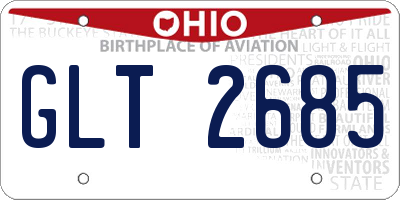 OH license plate GLT2685