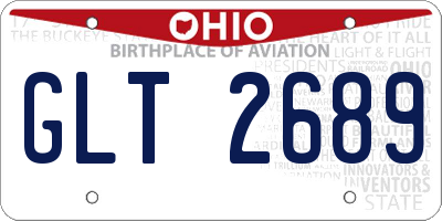 OH license plate GLT2689