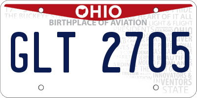 OH license plate GLT2705