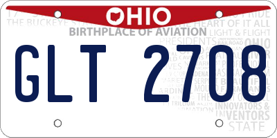 OH license plate GLT2708