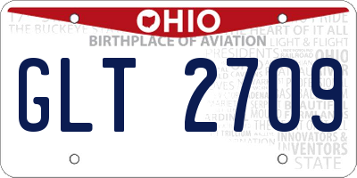 OH license plate GLT2709