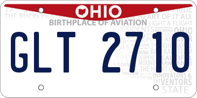 OH license plate GLT2710