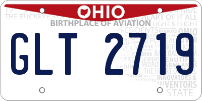 OH license plate GLT2719