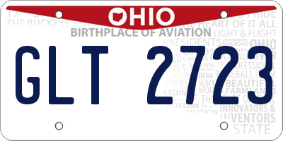 OH license plate GLT2723