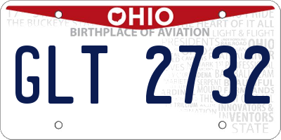OH license plate GLT2732