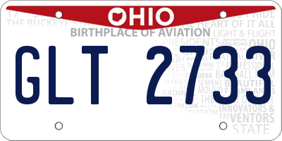 OH license plate GLT2733