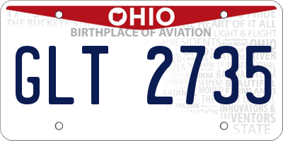 OH license plate GLT2735